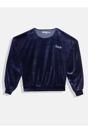 HERE&NOW Girls Velvet Finish Sweatshirt