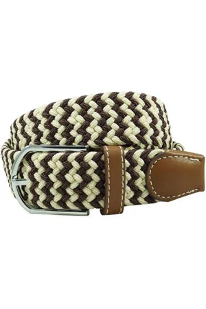 The Tie Hub Men Braided Stretchable Casual Elasticated Belt