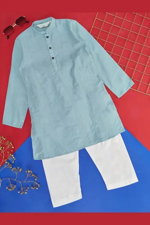 Pantaloons Boys Mandarin Collar Kurta with Pyjamas