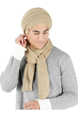 Bharatasya Acrylic Beanie And Muffler