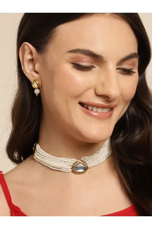 Anouk Women Gold-Plated Kundan Necklace Set