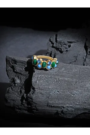 Accessorize London Women Eclectic Gem & Stones Studded Finger Ring