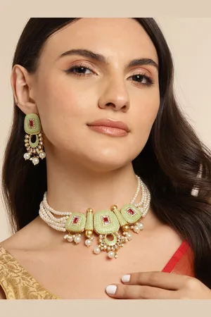 Anouk Women Gold-Plated Kundan Necklace Set