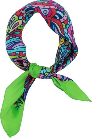 The Tie Hub Men Green & Blue Printed Scarf