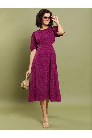 Buy Tokyo Talkies Women Elegant Lavender Solid Dress - Dresses for Women  17024278