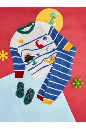 Pantaloons Infants Kids Printed Pure Cotton T Shirt With Trousers
