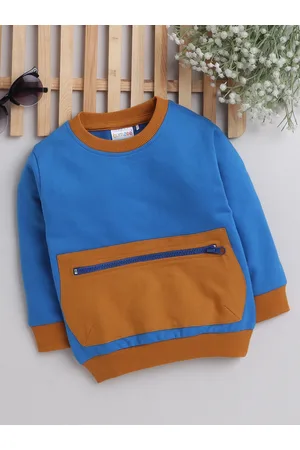 BUMZEE Boys Round Neck Cotton Pullover Sweatshirt