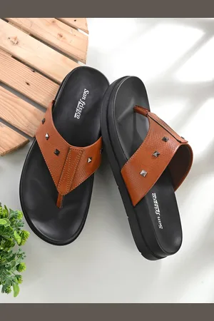 San Frissco Men Supersoft Sole Open Toe Embellished Comfort Sandals