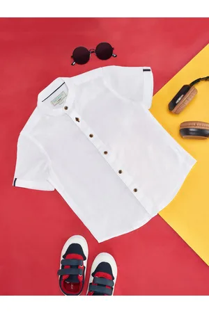 Pantaloons Boys Mandarin Collar Cotton Casual Shirt