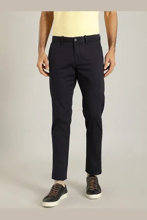 Indian Terrain Men Brooklyn Slim Fit Mid Rise Trousers