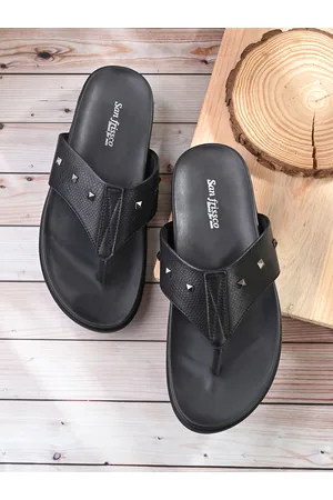 San Frissco Men Supersoft Sole Embellished Open Toe Comfort Sandals
