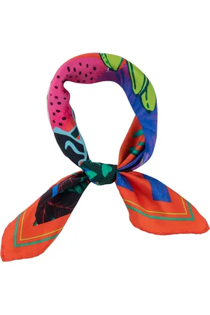 The Tie Hub Men Red & Blue Silk Printed Scarf