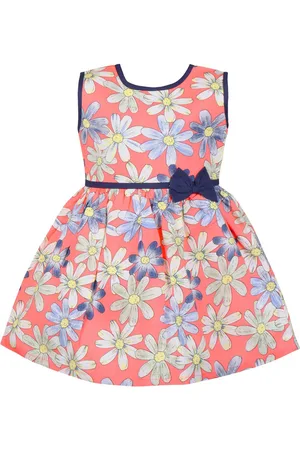 Wish Karo Infant Girls Floral Printed Sleeveless Fit & Flare Dress