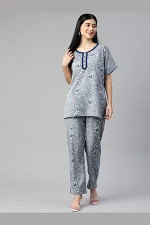 Cottinfab Women Floral Printed Top with Trousers