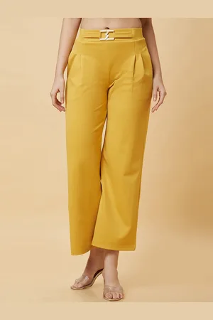 Globus Women Loose Fit High-Rise Pleated Trousers