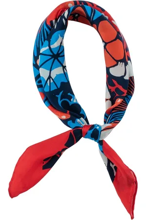 The Tie Hub Men Red & Blue Printed Scarf