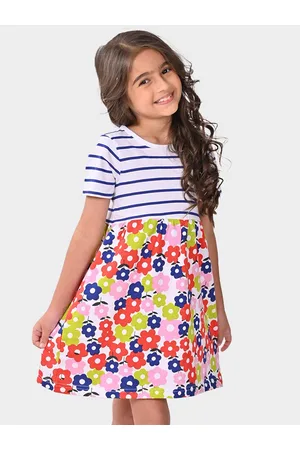 BONKIDS Floral Printed A-line Dress