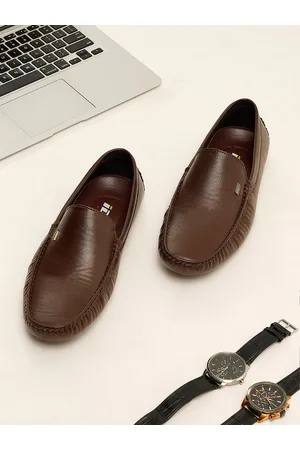 ID Men Brown Slip On Casual Loafers