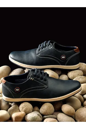 ID Men Blue Lace Up Casual Shoes
