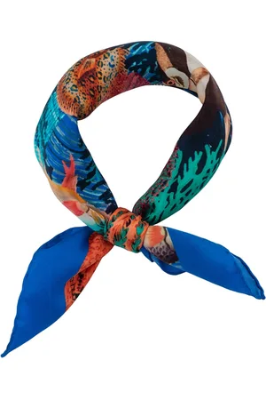 The Tie Hub Men Blue & Red Printed Scarf