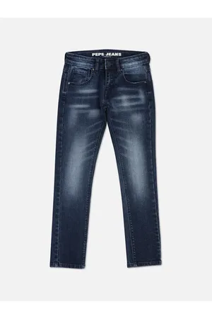 Pepe Jeans Boys Slim Fit Mid-Rise Heavy Fade Stretchable Clean Look Jeans
