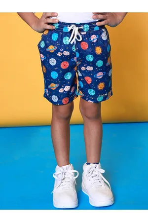 Nauti Nati Boys Graphic Printed Mid Rise Shorts