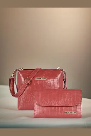 Bagsy Malone Textured Structured Sling Bag & Pouch