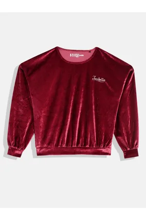HERE&NOW Girls Velvet Finish Sweatshirt