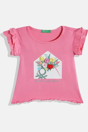 Benetton Pure Cotton Floral Print Top