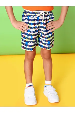 Nauti Nati Boys Horizontal Striped Mid Rise Shorts
