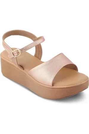 Tresmode Sinhere Textured Open Toe Wedge Heels