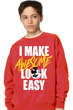 Kinsey Boys Mickey Mouse Printed Fleece Sweatshirt