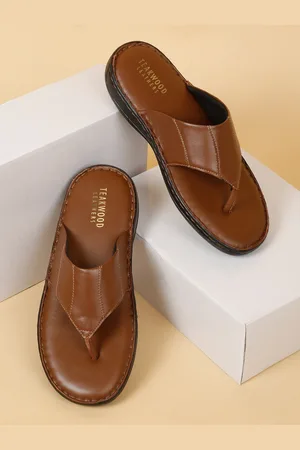 Teakwood Leathers Men Leather Comfort Sandals