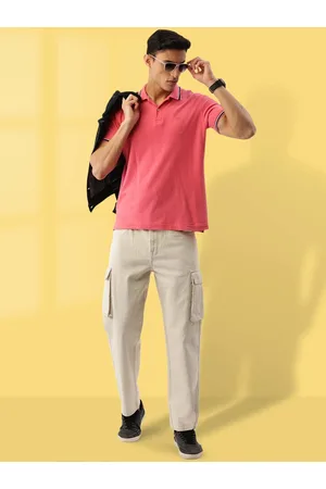 Bene Kleed Men Pure Cotton Denim Relaxed Fit Cargos