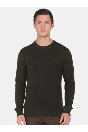 Arrow Men Olive Green Pullover