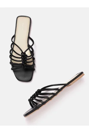 Nautica Women Braided Detail Open Toe Flats