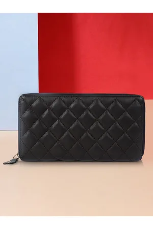 Cimoni Women Quilted Leather Zip Around Wallet
