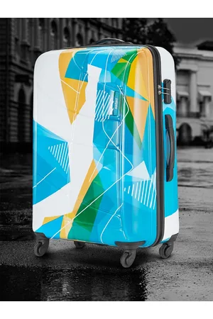 Safari Luma Printed Poly Carbonate Small Hard Trolley Bag - 55 cm