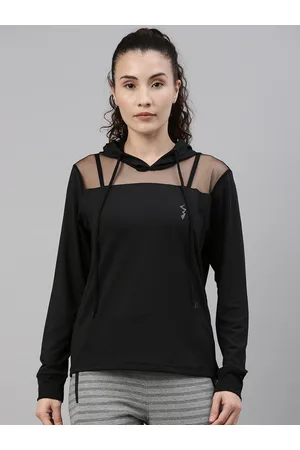 Campus Women Black Training or Gym Sporty Jacket