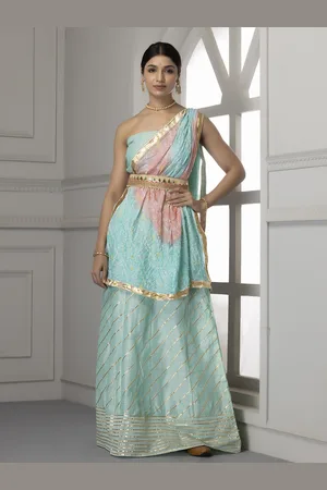 Jaipur Blue Unstitched Lehenga & Blouse With Dupatta