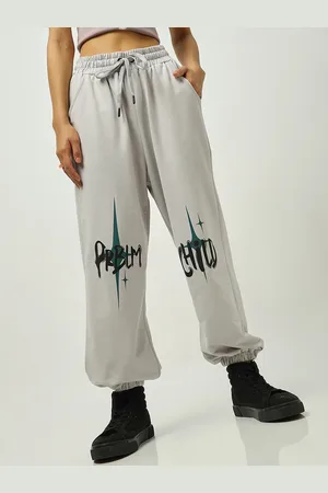 Bewakoof Women Printed Relaxed-Fit Mid-Rise Joggers