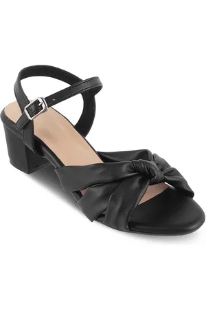 Tresmode BOEM Knotted Open Toe Block Heels With Buckles