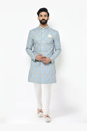 KISAH Men Printed Indowestern Sherwani Set