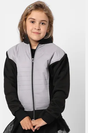 Instafab Girls Mock Collar Windcheater Cotton Bomber Jacket