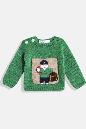 CHUTPUT Kids Conversational Crochet Woollen Pullover