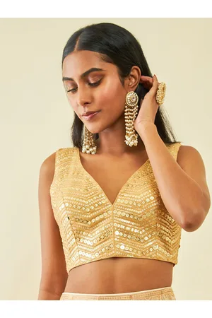 Soch Embellished Sequinned V-Neck Sleeveless Blouse