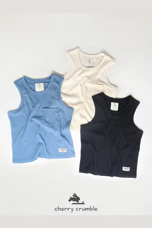 Cherry Crumble Boys Pack Of 3 Sleeveless T-shirts