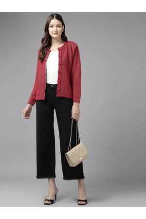 Cayman Women Cable Knit Woollen Cardigan