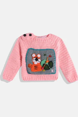 CHUTPUT Kids Embroidered Woollen Sweater Vest