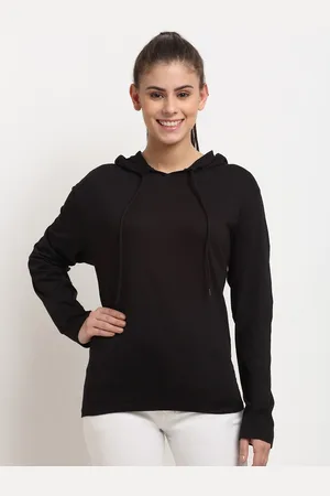 DressBerry Hooded Long Sleeves Cotton T-shirt